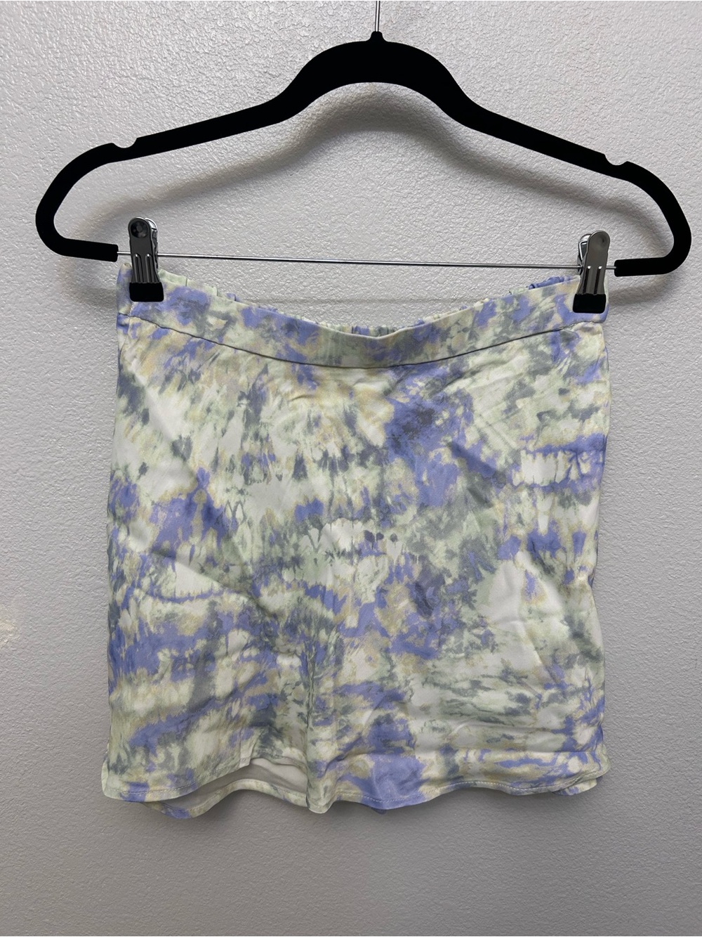 Zara Lavender and Sage Tie-Dye Mini Skirt